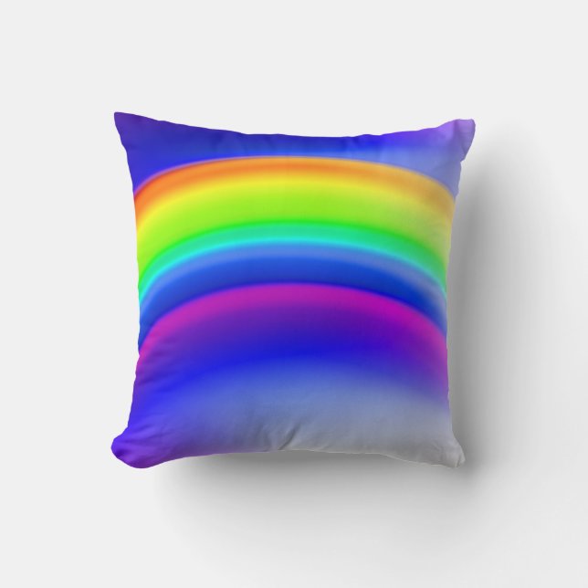 Art design rainbow colourful abstract cushion (Front)