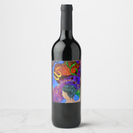 Art design the symphony that is my life wine label
