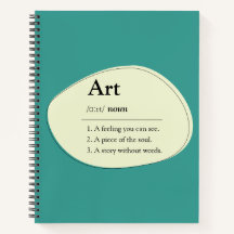Art Dictionary Style Sketchbook Notebook