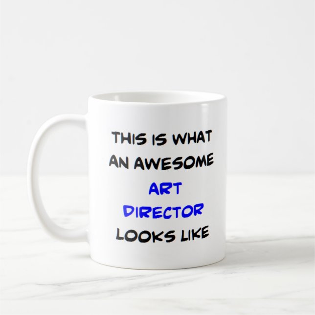 art director, awesome coffee mug (Left)