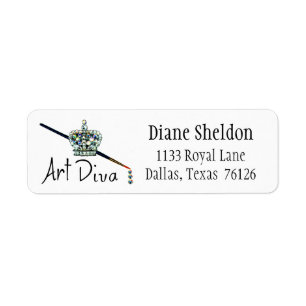 "Art Diva" Return Address Labels