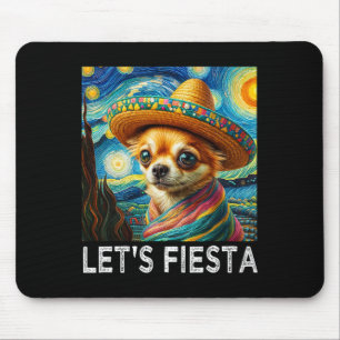 Art Dog Cinco De Mayo Fiesta Family Matching Group Mouse Pad