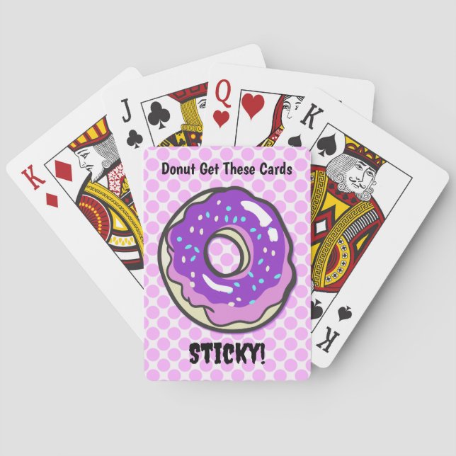 Art Doughnut Funny Pun Poker Art Cards (Back)