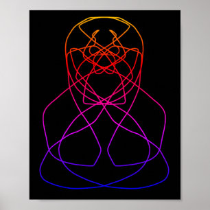 Art drawing of abstract lines poster