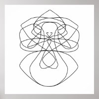 Art drawing of abstract lines