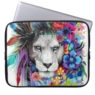 Art drawing poster painting the lion laptop sleeve