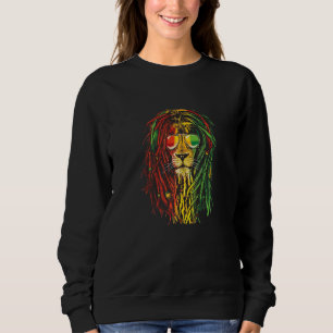 Art Dreadlock Rastafari Lion Zion Reggae Sweatshirt