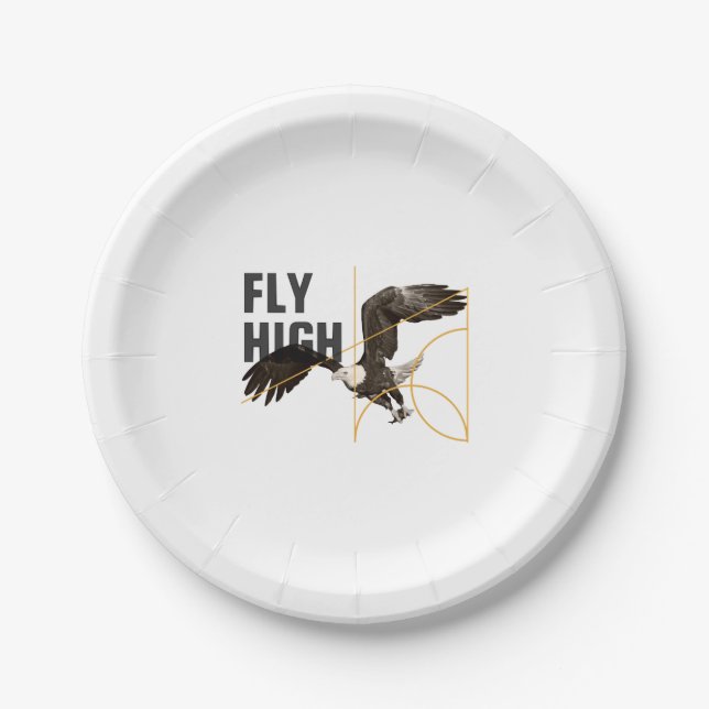 Art Eagle T Shirt Paper Plate (Front)