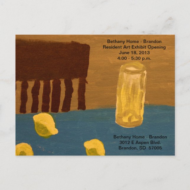 Art Exhibit Opening Postcard (Front)