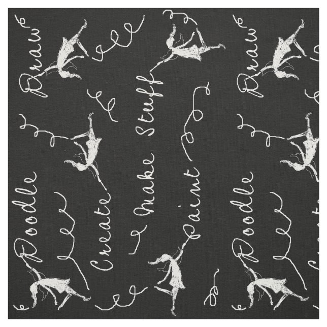 Art Fairies At Work Fabric (Swatch)