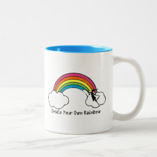 Art Fairy: Create Your Own Rainbow Two-Tone Coffee Mug