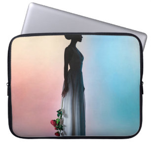 Art fashion studio photo of beautiful elegant woma laptop sleeve