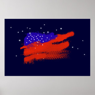 art flag, usa poster