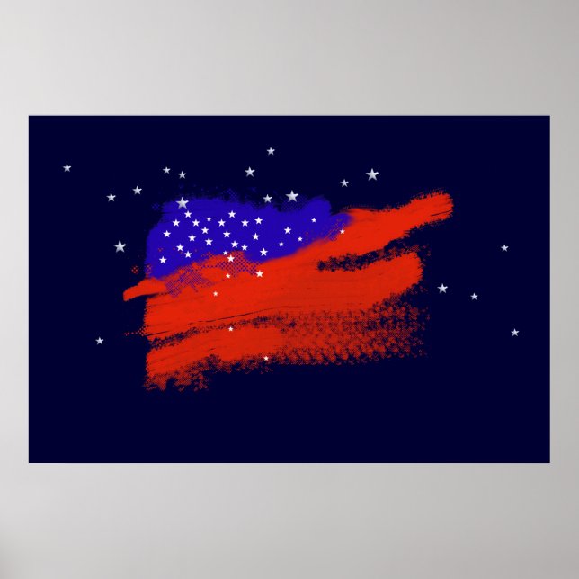 art flag, usa poster (Front)