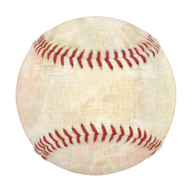 art floral grunge background pattern baseball (Front)