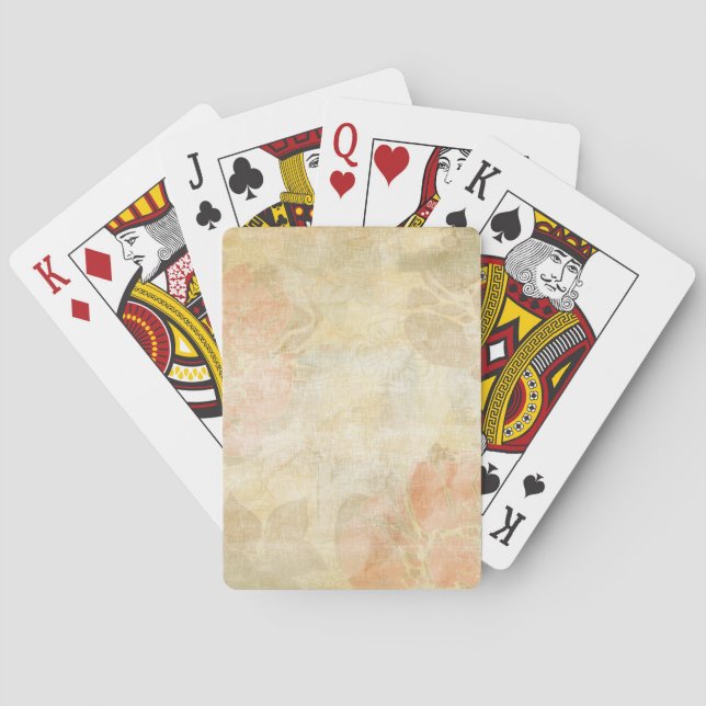 art floral grunge background pattern playing cards (Back)