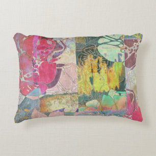 Art floral grunge pattern decorative cushion
