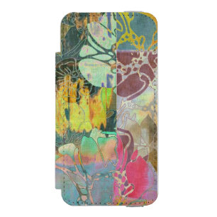 Art floral grunge pattern incipio watson™ iPhone 5 wallet case