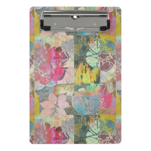 Art floral grunge pattern mini clipboard