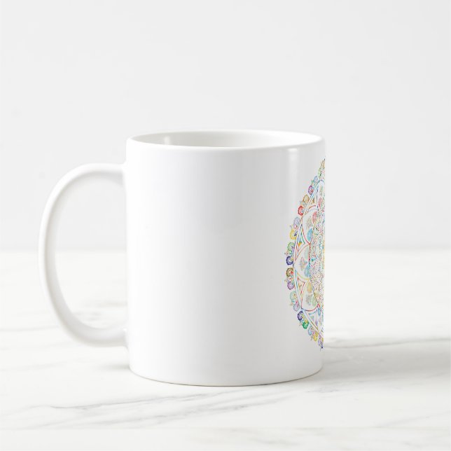 art floral pattern coffee mug (Left)