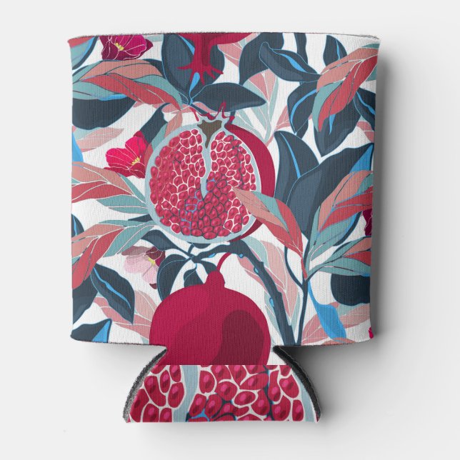 Art Floral Pomegranate Tree Pattern Can Cooler (Front)