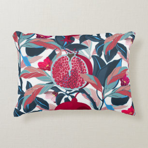 Art Floral Pomegranate Tree Pattern Decorative Cushion
