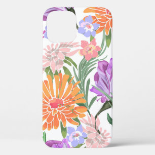 Art floral seamless pattern. Morning glory,ipomoea iPhone 12 Case