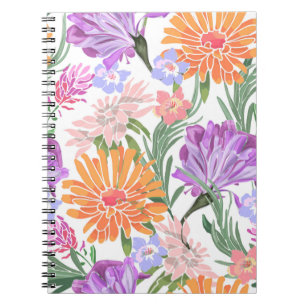 Art floral seamless pattern. Morning glory,ipomoea Notebook