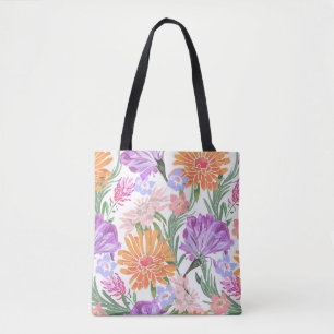 Art floral seamless pattern. Morning glory,ipomoea Tote Bag