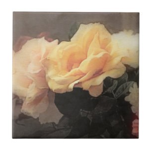 art floral vintage background in pastel colours ceramic tile