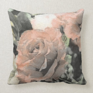 art floral vintage background with light pink cushion