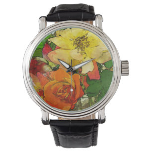art floral vintage colourful background 2 watch