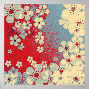 Art floral vintage pattern and modern design poster