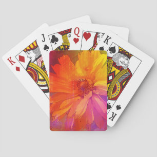 Art Floral Vintage Rainbow Background Playing Cards
