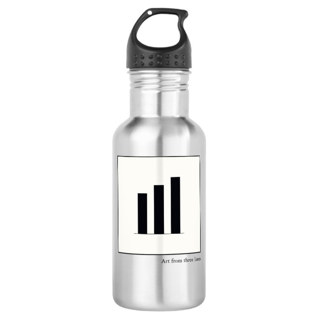Art from three lines - ascending 532 ml water bottle (Front)