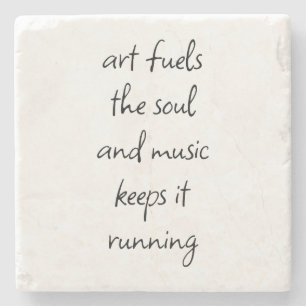 Art Fuels the Soul Glass Coaster