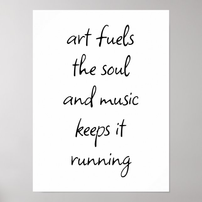 Art Fuels The Soul Poster (Front)