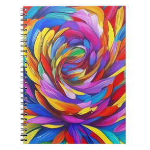 Art Fusion Vibrant School Work Writing Colours Notebook