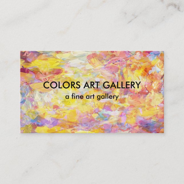 Art Gallery Abstract Design Business Card (Front)