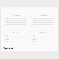 Art Gallery Exhibition Label Sticker