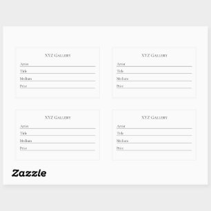 Art Gallery Exhibition Label Sticker