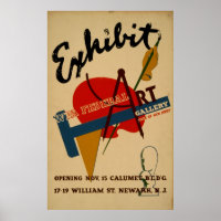 Art Gallery Exhibition New Jersey Vintage WPA