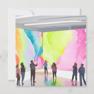 Art Gallery Modern Contemporary Watercolor Card
