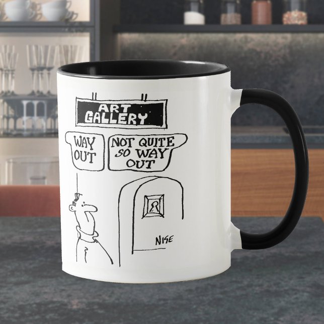 Art Gallery Signs. "Way Out", & "Not So Way Out" Mug (Creator Uploaded)