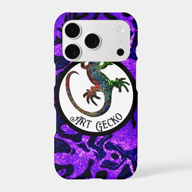 Art Gecko - purple background (Back)