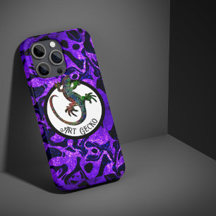 Art Gecko - purple background iPhone 11 Pro Case