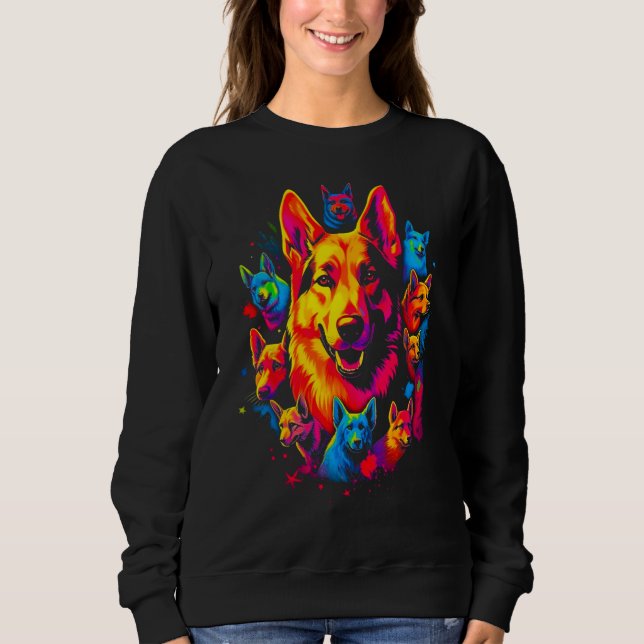 Art German Shepherd Dog Best Friends Sweatshirt (Front)
