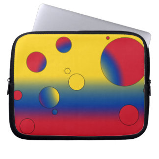 Art Gifts for Colombians: Flag Colours of Colombia Laptop Sleeve