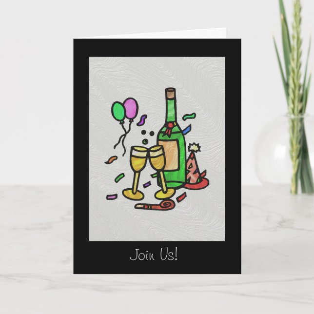 Art Glass Party Card (Front)