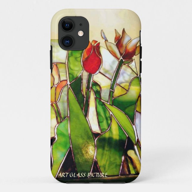 Art Glass Tulip Lovely Barely There Case-Mate iPhone Case (Back)